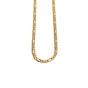14k real gold figaro necklace 22” long | Valuable Gift | Figaro Necklace
